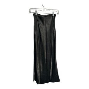 Charlie Holiday Black Pull On Midi Skirt With Side Zipper Size 2